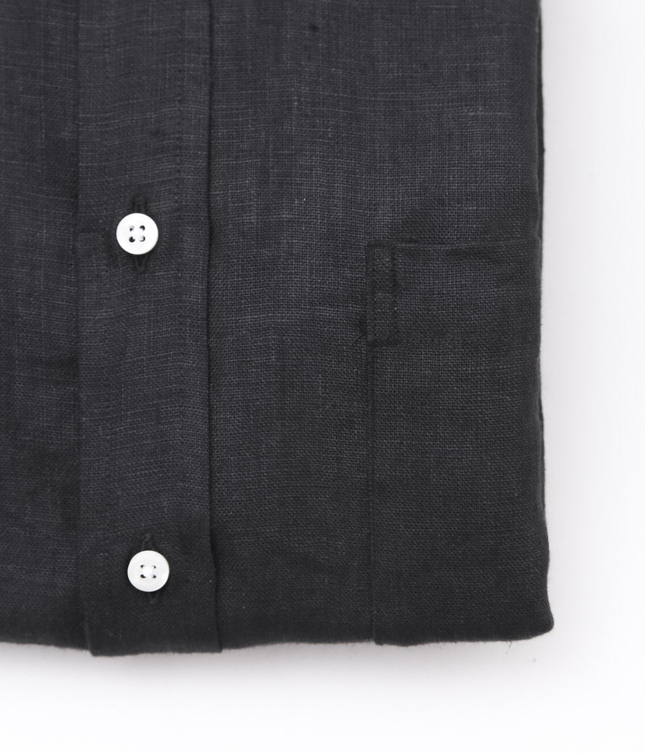 INDIVIDUALIZED SHIRTS ''NEW YORK LINEN(CLASSIC FIT BUTTON DOWN SHIRTS)'' (BLACK)