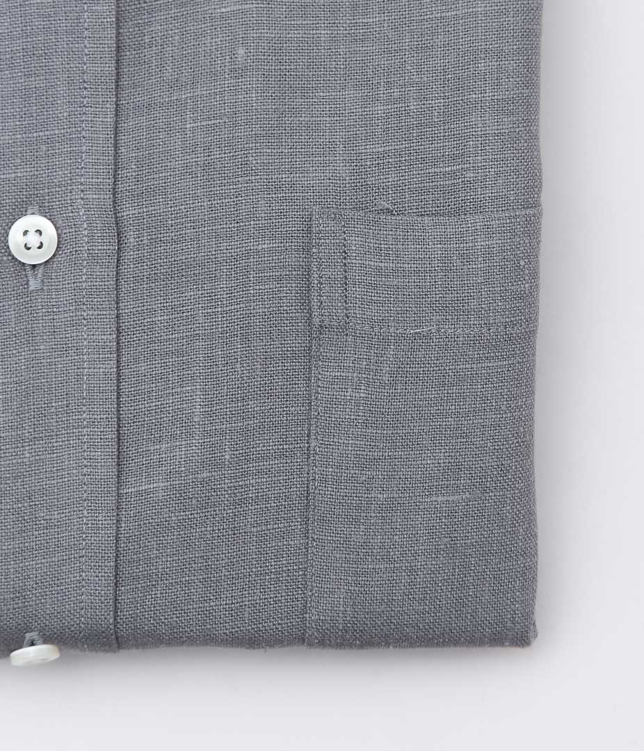 INDIVIDUALIZED SHIRTS ''NEW YORK LINEN(CLASSIC FIT BUTTON DOWN SHIRTS)'' (GRAY)