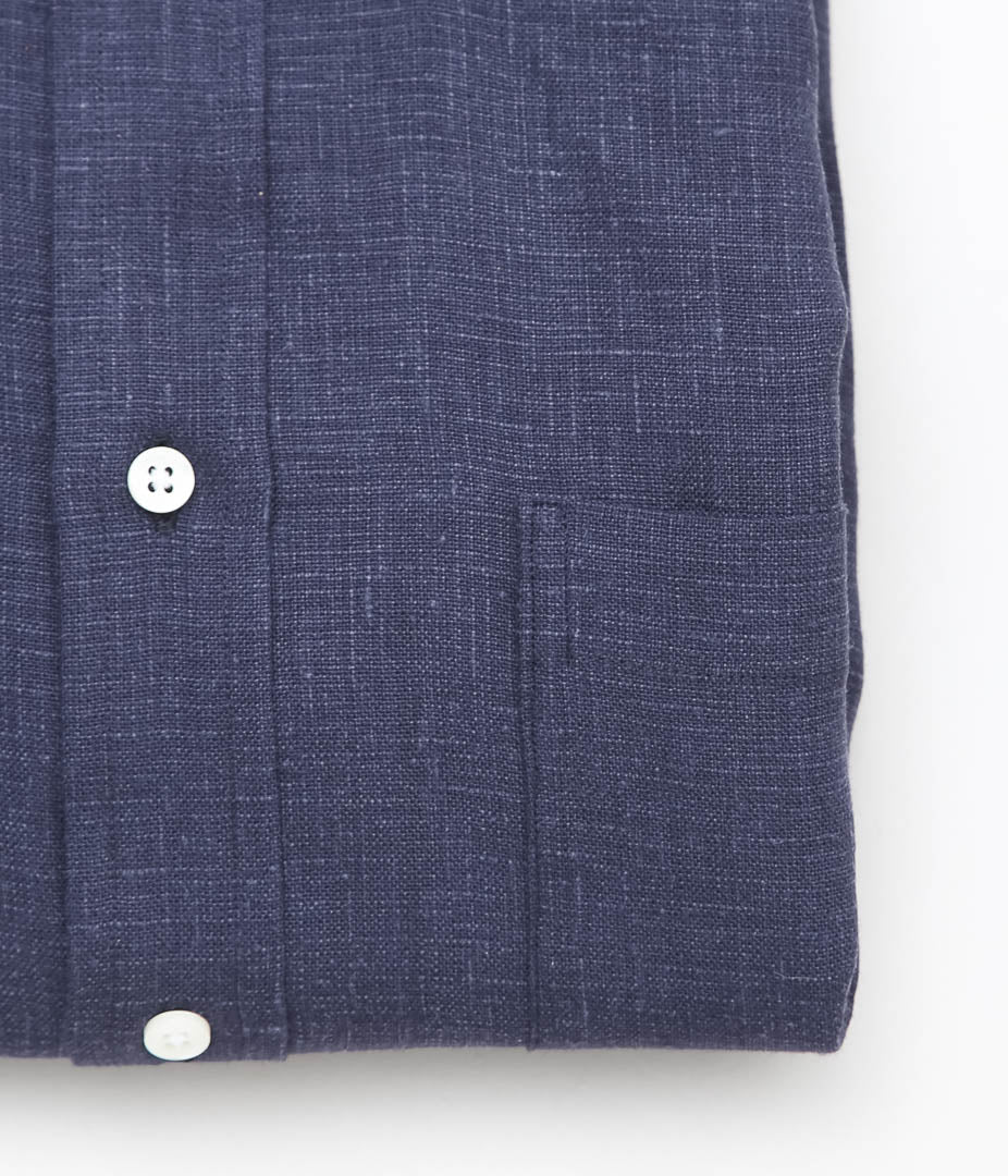 INDIVIDUALIZED SHIRTS ''NEW YORK LINEN(CLASSIC FIT BUTTON DOWN SHIRTS)'' (NAVY)