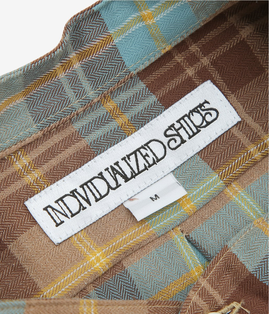 INDIVIDUALIZED SHIRTS ''POP OVER SHIRT'' (BROWN/BLUE/YELLOW)