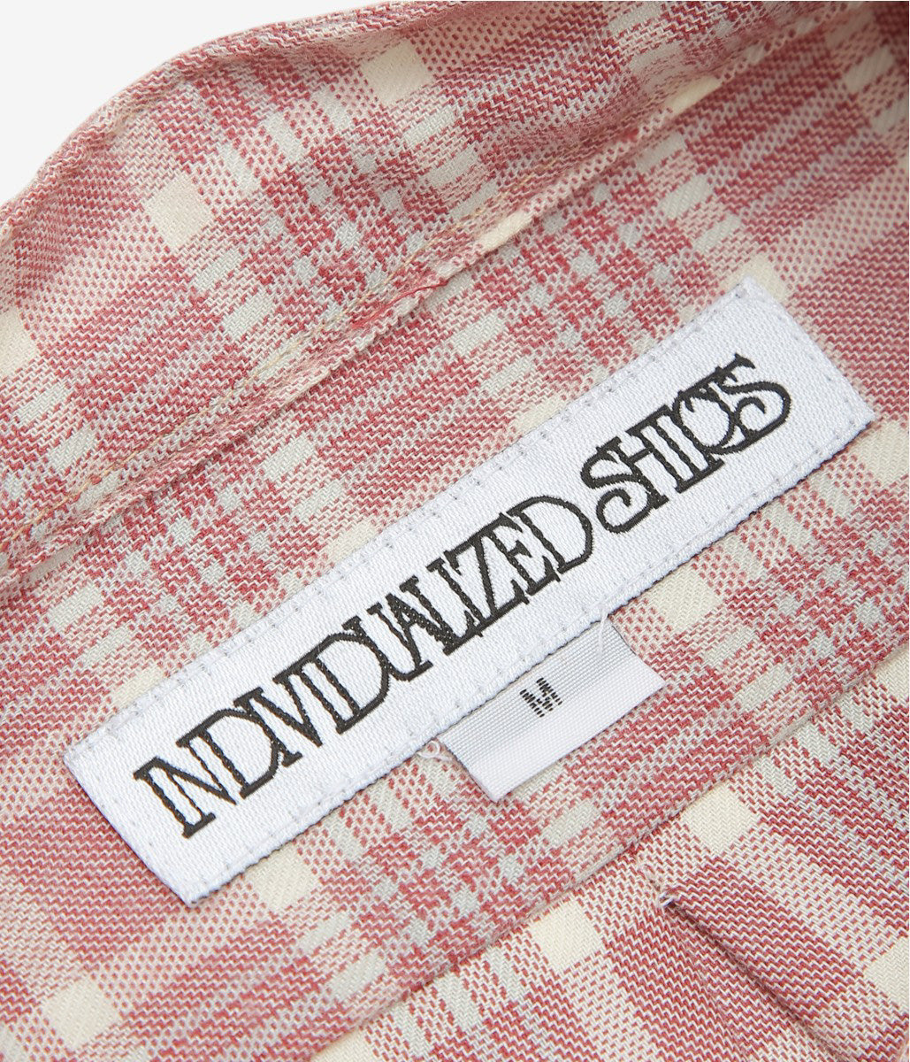INDIVIDUALIZED SHIRTS ''POP OVER SHIRT'' (L.RED CHECK)
