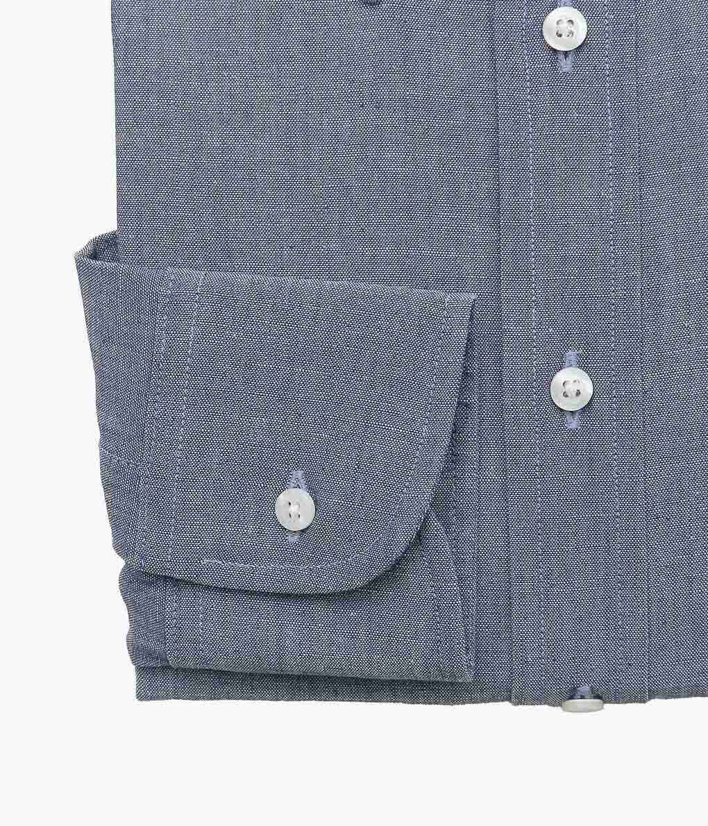 INDIVIDUALIZED SHIRTS ''RIGID CHAMBRAY (RELAXED FIT BUTTON DOWN SHIRT)'' (BLUE)