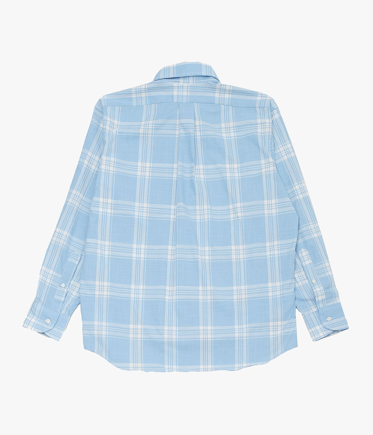 INDIVIDUALIZED SHIRTS ''SLUB PLAID(ATHLETIC FIT BUTTON DOWN SHIRT)'' (LT.BLUE)