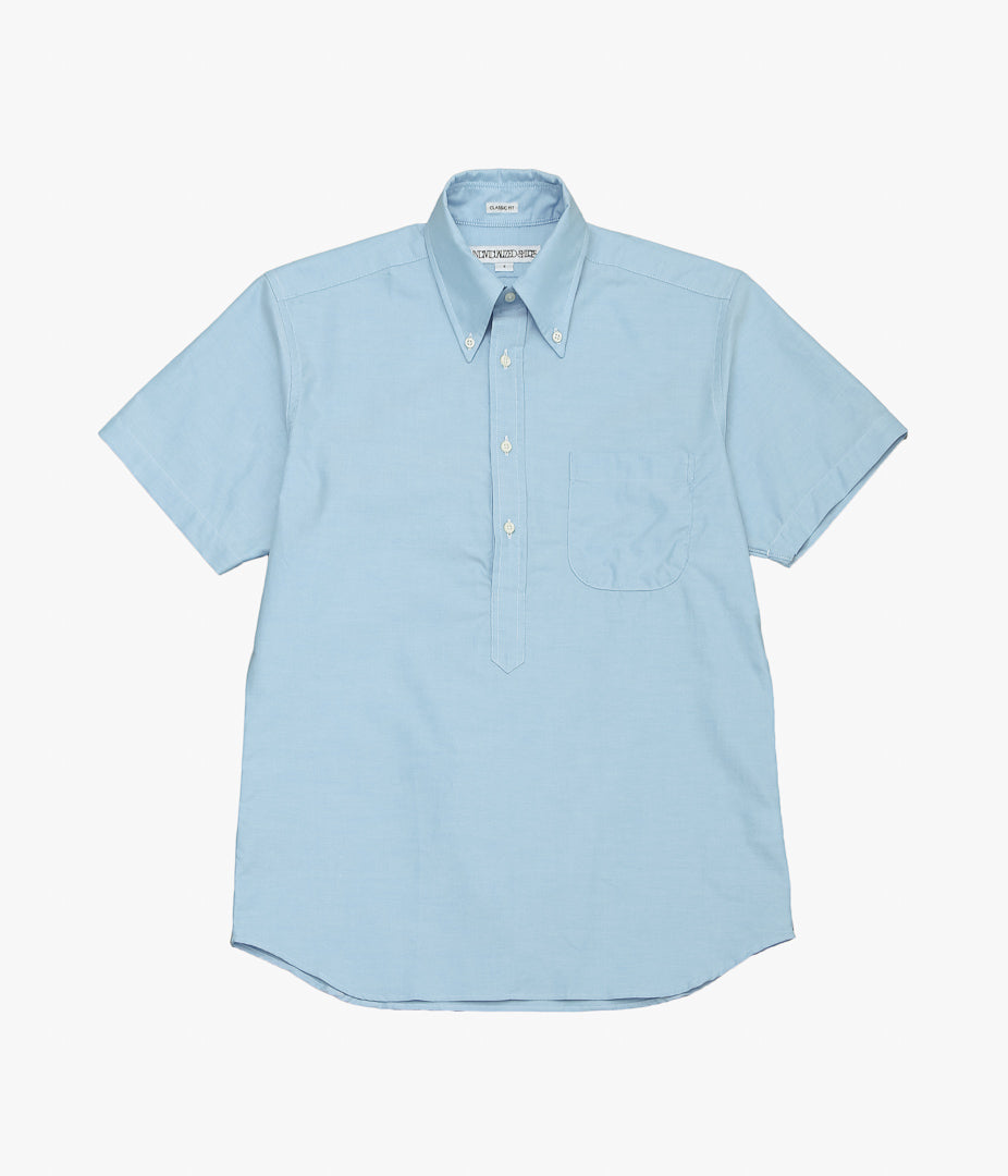 INDIVIDUALIZED SHIRTS ''THE IVY POPOVER SHORT SLEEVE SHIRTS'' (BLUE)