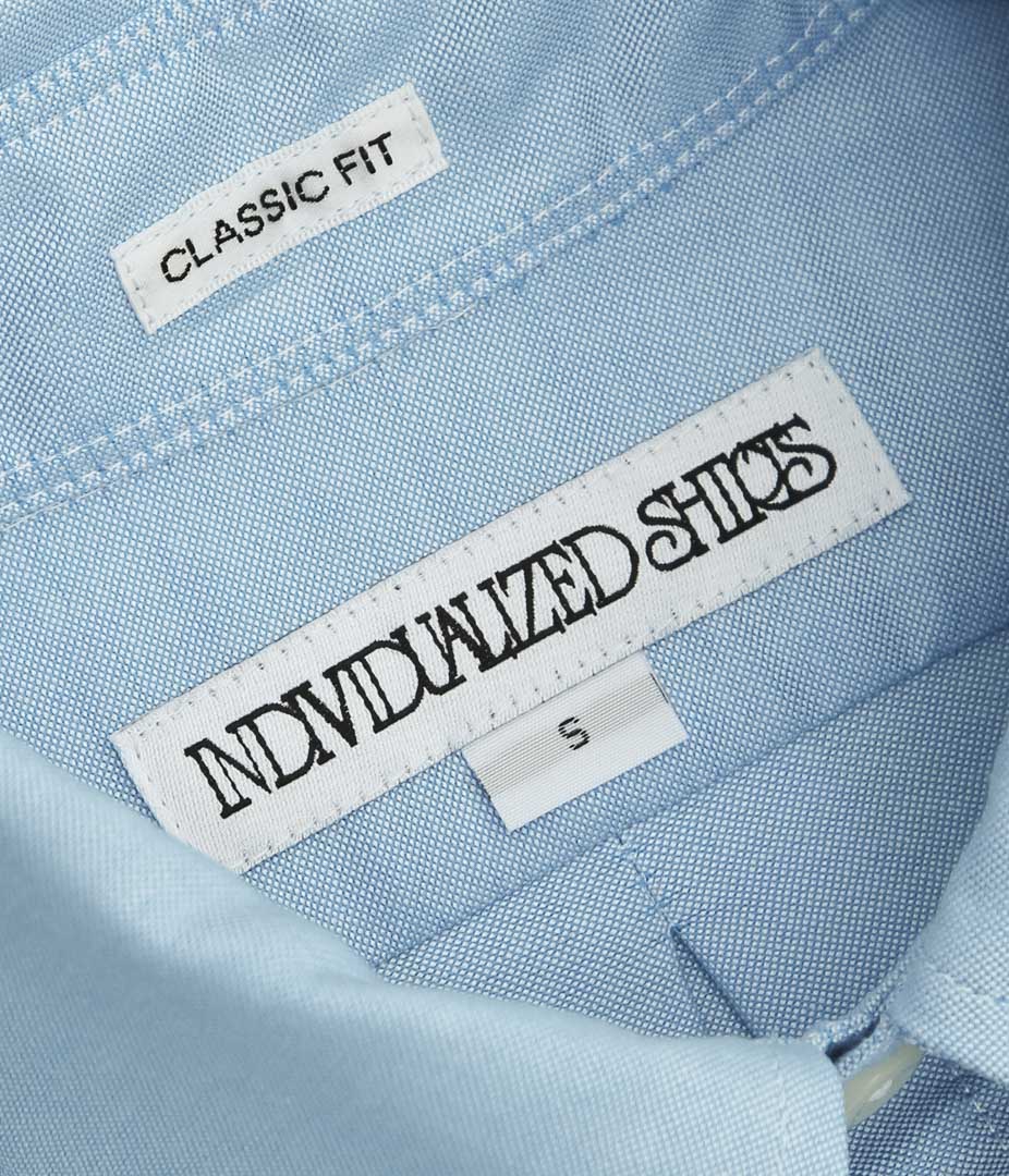 INDIVIDUALIZED SHIRTS ''THE IVY POPOVER SHORT SLEEVE SHIRTS'' (BLUE)