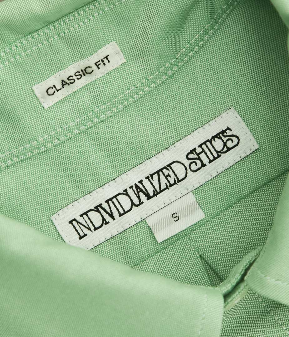 INDIVIDUALIZED SHIRTS ''THE IVY POPOVER SHORT SLEEVE SHIRTS''(GREEN)