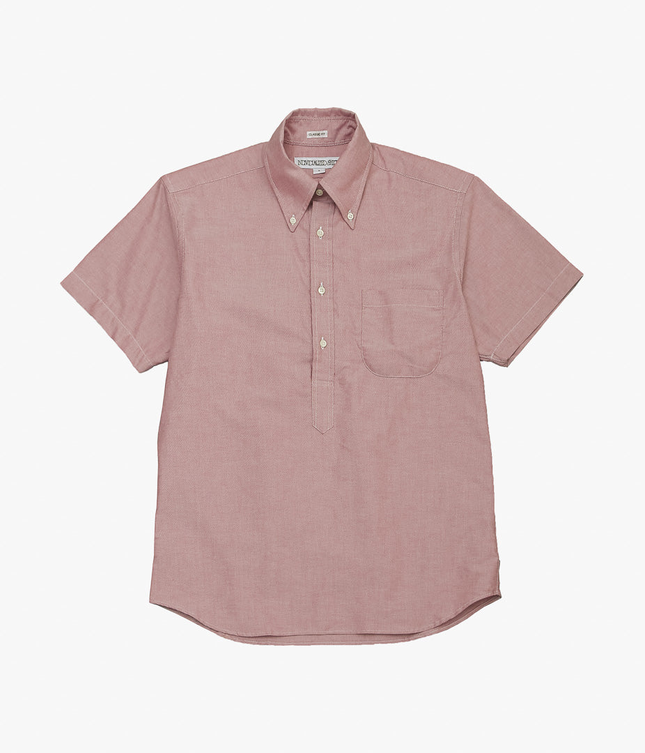 INDIVIDUALIZED SHIRTS ''THE IVY POPOVER SHORT SLEEVE SHIRTS''(RED)