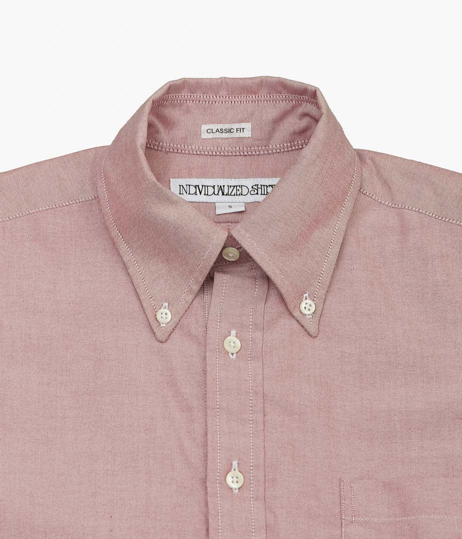 INDIVIDUALIZED SHIRTS ''THE IVY POPOVER SHORT SLEEVE SHIRTS''(RED)