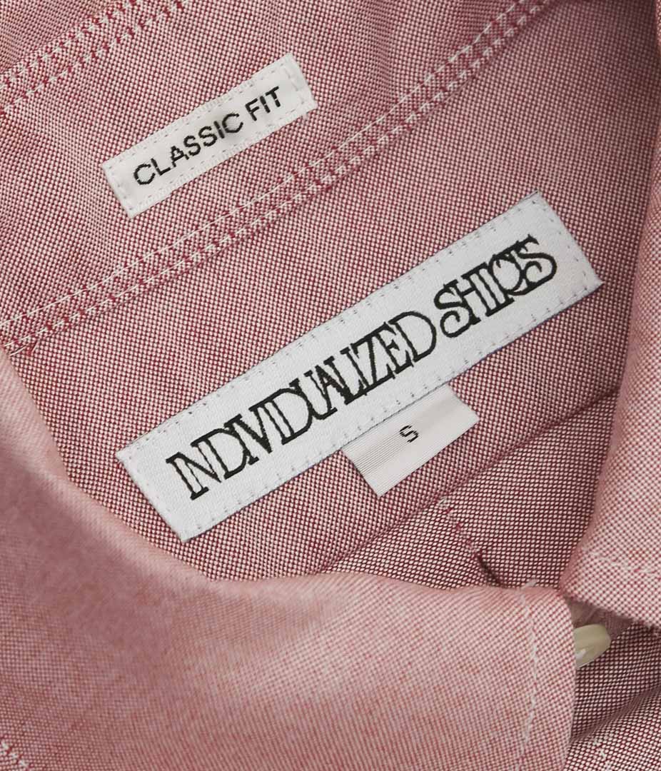 INDIVIDUALIZED SHIRTS ''THE IVY POPOVER SHORT SLEEVE SHIRTS''(RED)