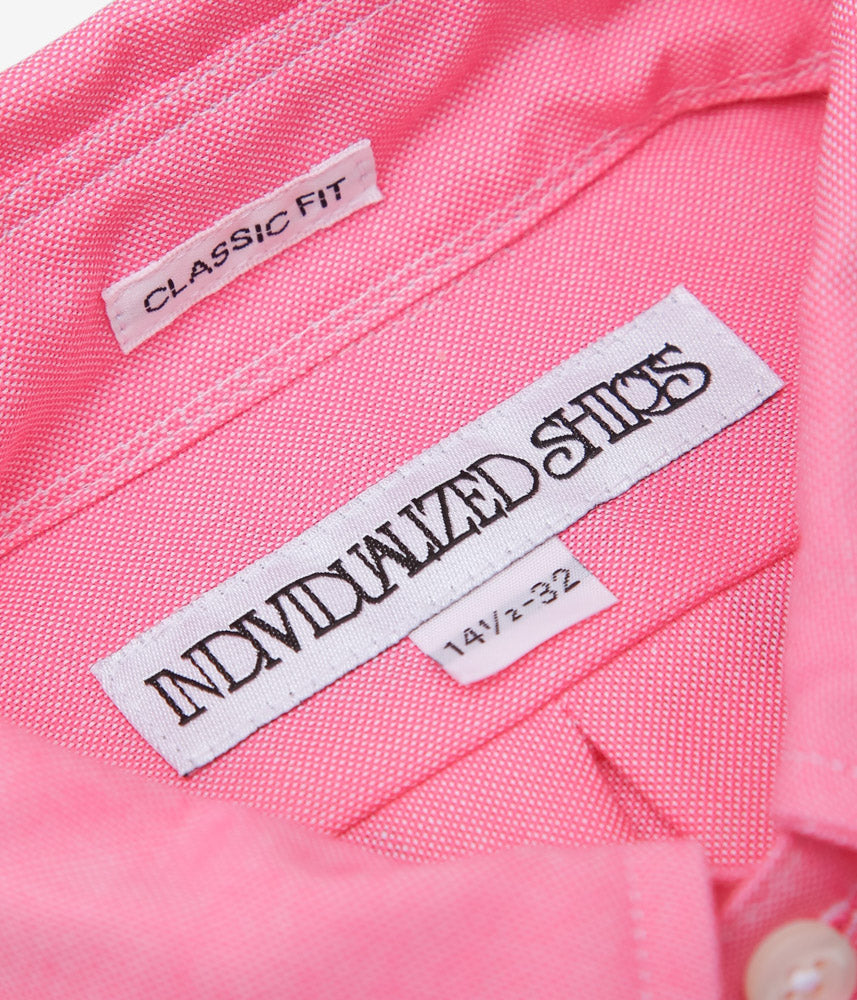 INDIVIDUALIZED SHIRTS ''VINTAGE OXFORD(CLASSIC FIT BUTTON DOWN SHIRT)'' (PINK)
