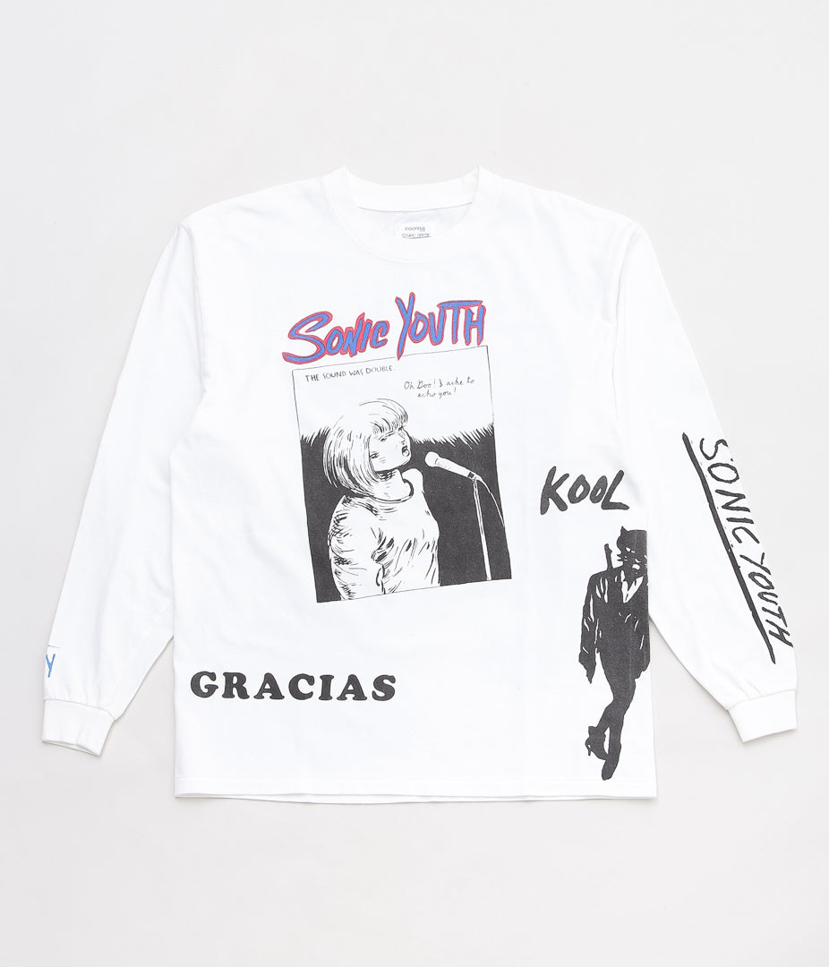 INSONNIA PROJECTS ''MULTI PRINT LS TEE TYPE-B'' (WHITE)