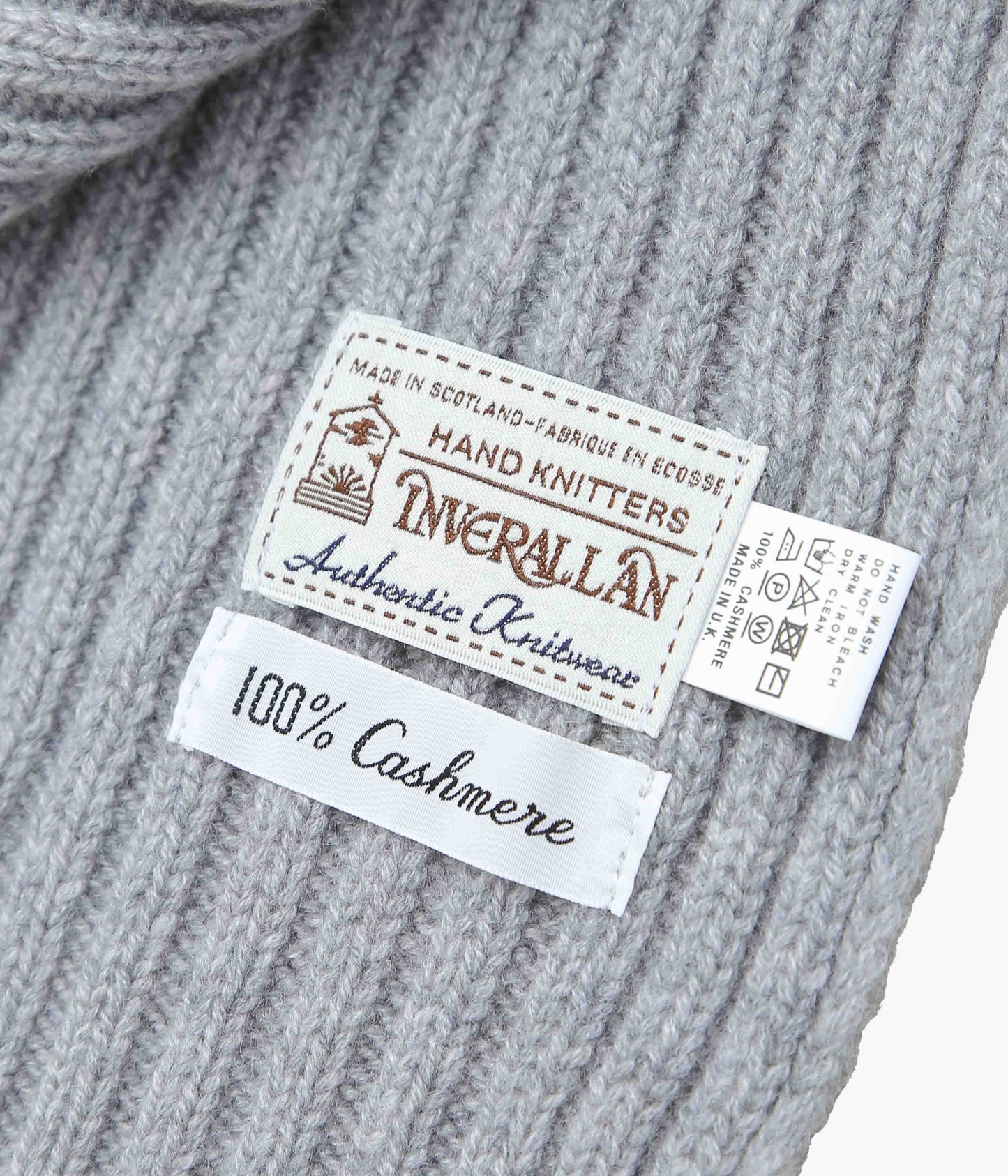 INVERALLAN ''CASHMERE RIB SCARF'' (FELT GRAY)