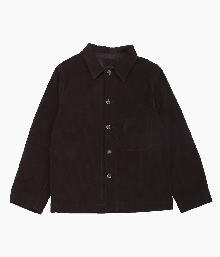 JAMES COWARD ''TRANSPORT SHIRT / RIPPLE CORDUROY'' (DARK BROWN)
