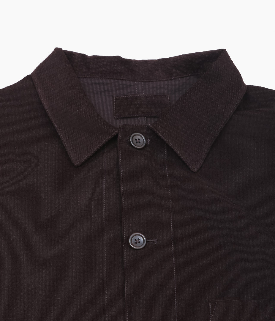 JAMES COWARD ''TRANSPORT SHIRT / RIPPLE CORDUROY'' (DARK BROWN)