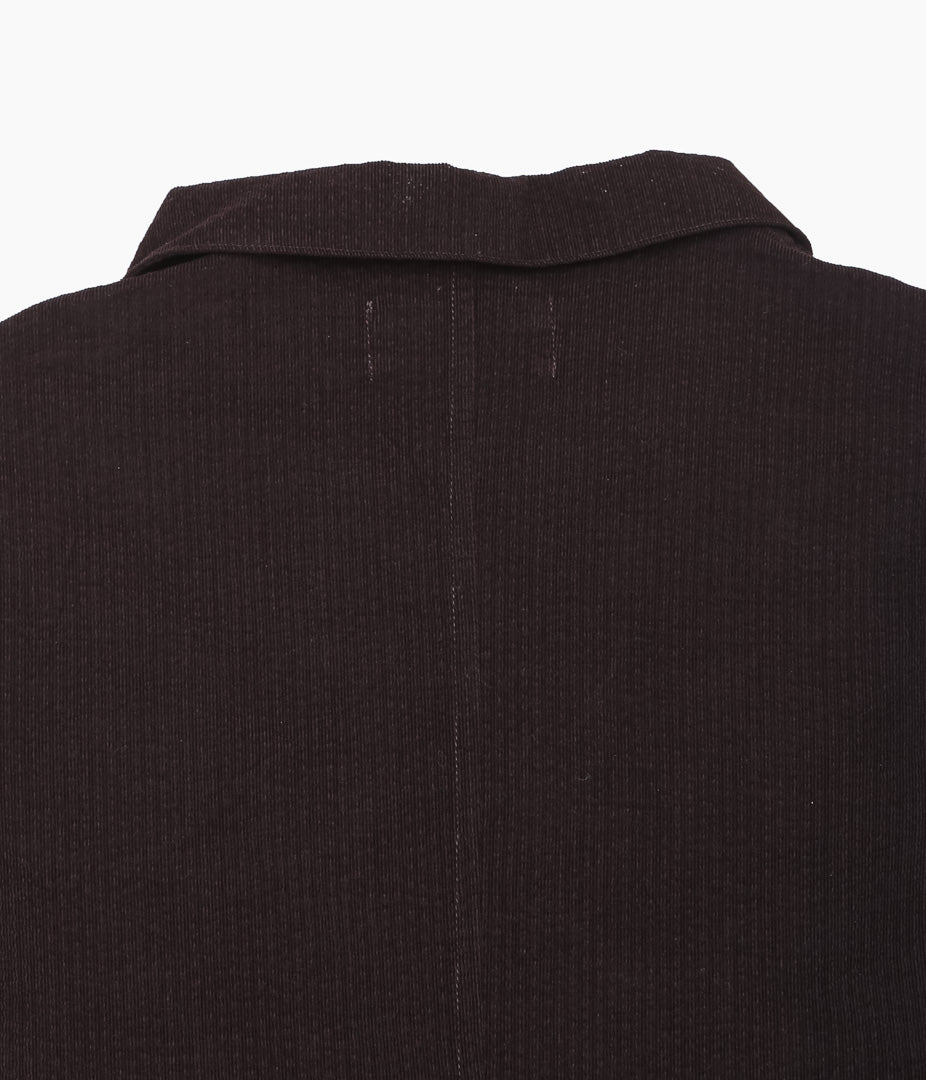JAMES COWARD ''TRANSPORT SHIRT / RIPPLE CORDUROY'' (DARK BROWN)