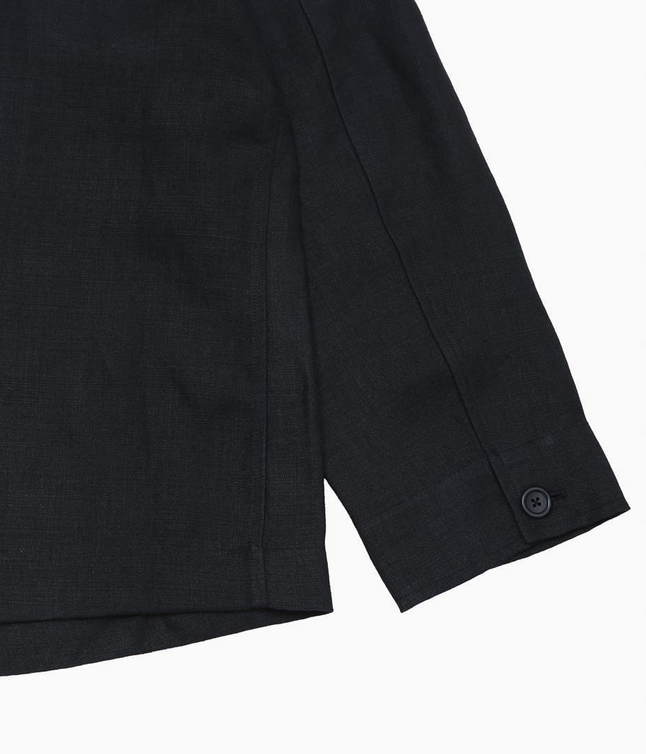 JAMES COWARD ''TRANSPORT SHIRT / WELTERWEIGHT BELGIAN LINEN'' (BLACK)