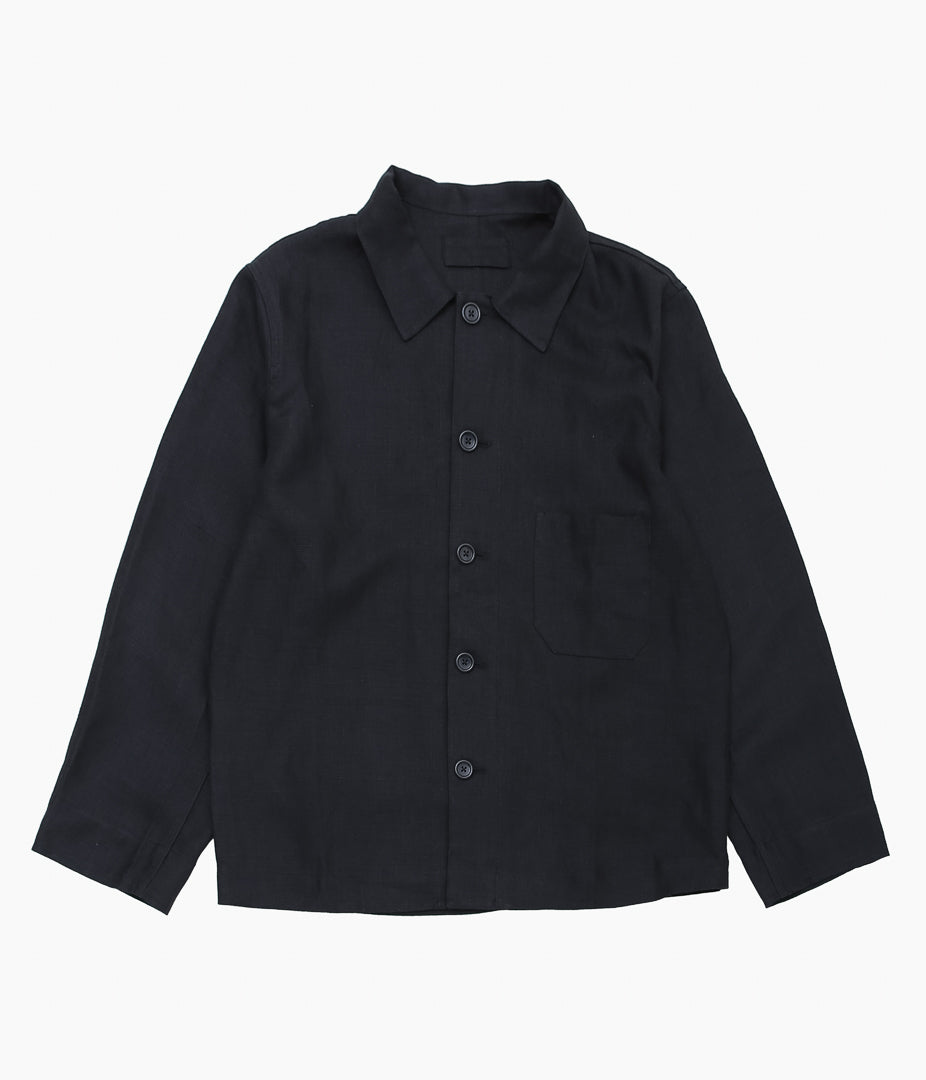 JAMES COWARD ''TRANSPORT SHIRT / WELTERWEIGHT BELGIAN LINEN'' (BLACK)