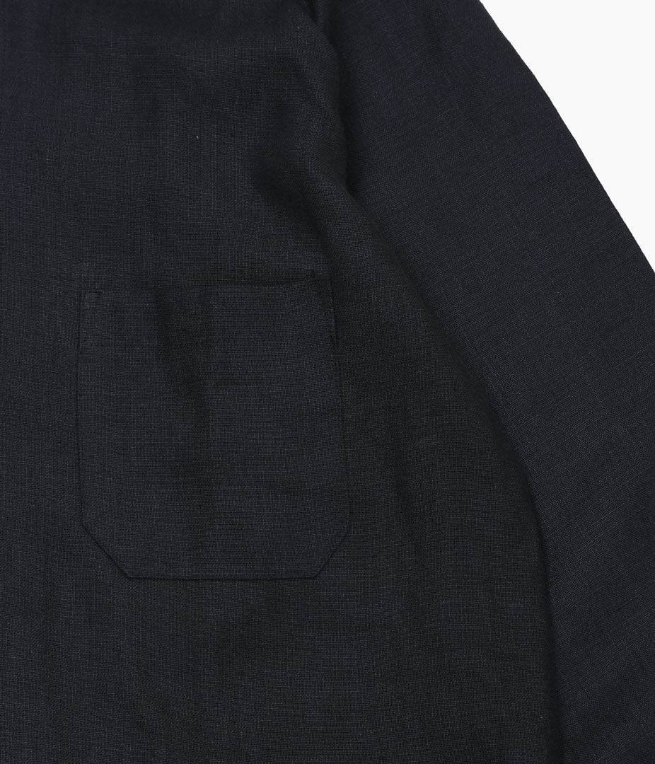 JAMES COWARD ''TRANSPORT SHIRT / WELTERWEIGHT BELGIAN LINEN'' (BLACK)
