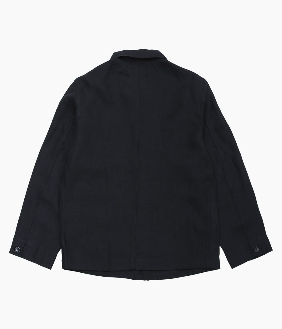 JAMES COWARD ''TRANSPORT SHIRT / WELTERWEIGHT BELGIAN LINEN'' (BLACK)
