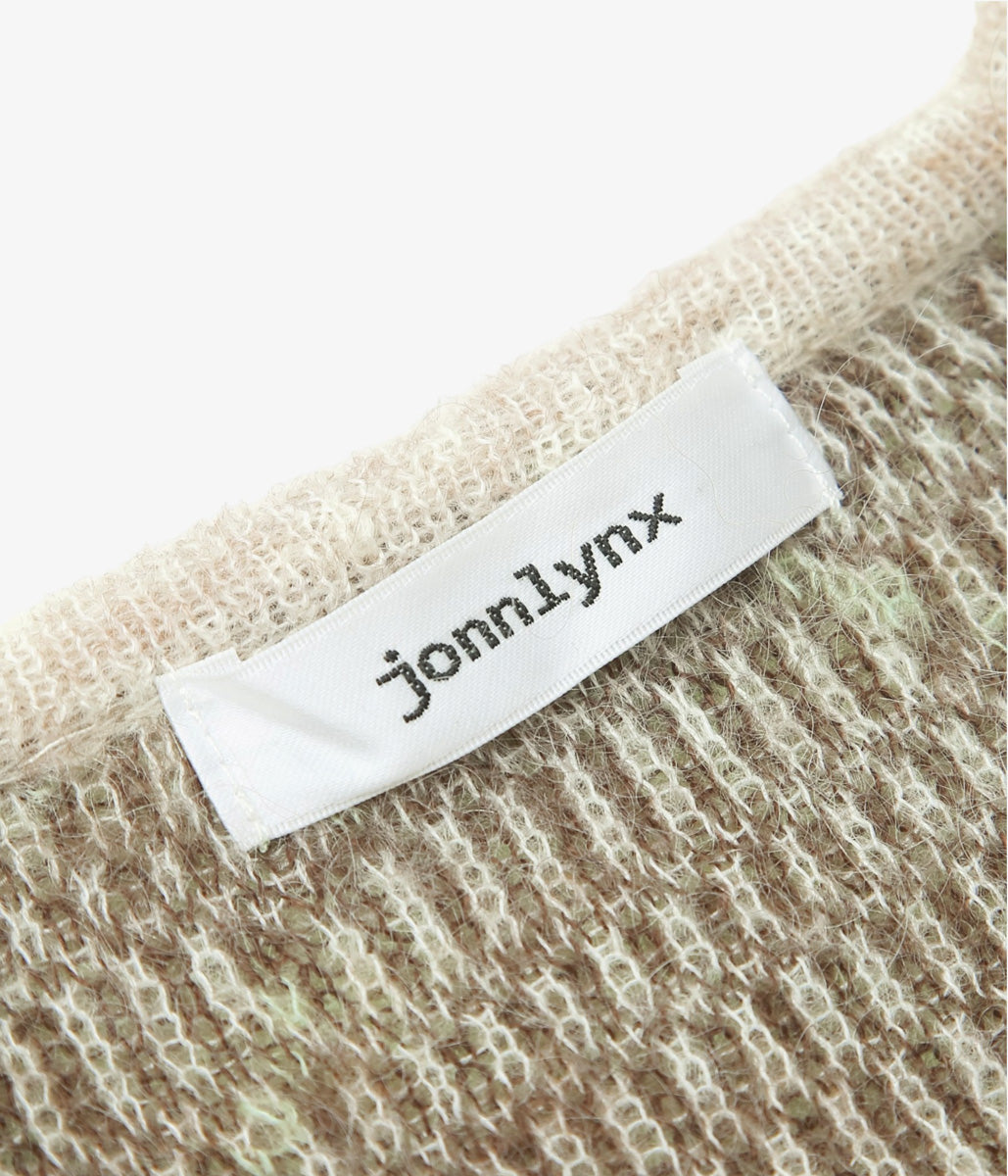 JONNLYNX ''LUMPY ARGYLE CARDIGAN'' (GREEN MIX)