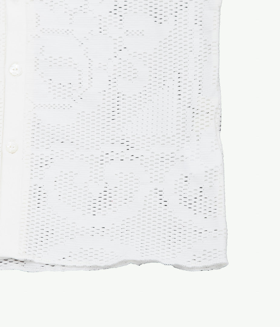 JONNLYNX ''MESH FLOWER SHIRTS'' (WHITE)