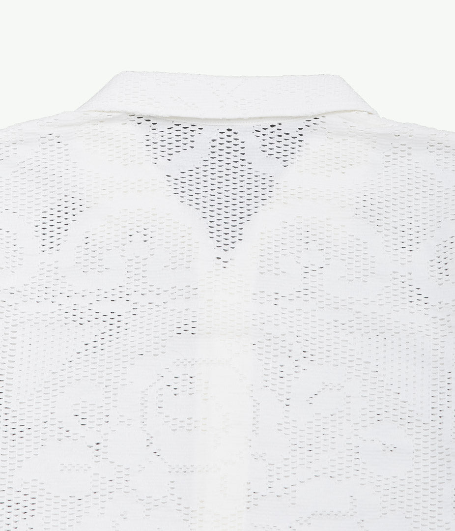JONNLYNX ''MESH FLOWER SHIRTS'' (WHITE)