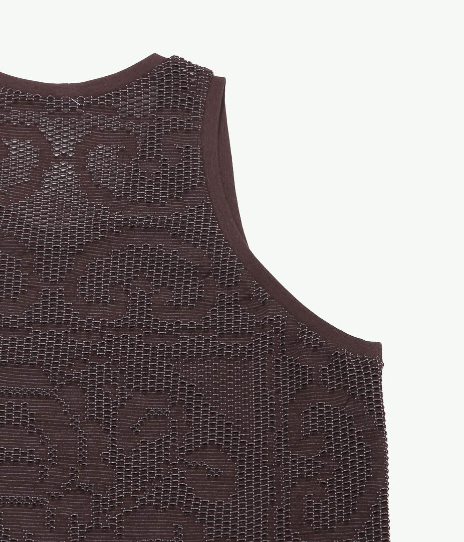 JONNLYNX ''MESH FLOWER TANK'' (BROWN)