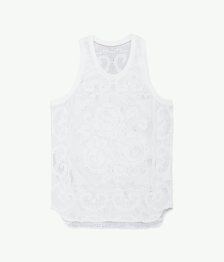 JONNLYNX ''MESH FLOWER TANK'' (WHITE)