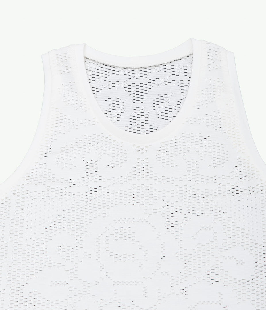 JONNLYNX ''MESH FLOWER TANK'' (WHITE)