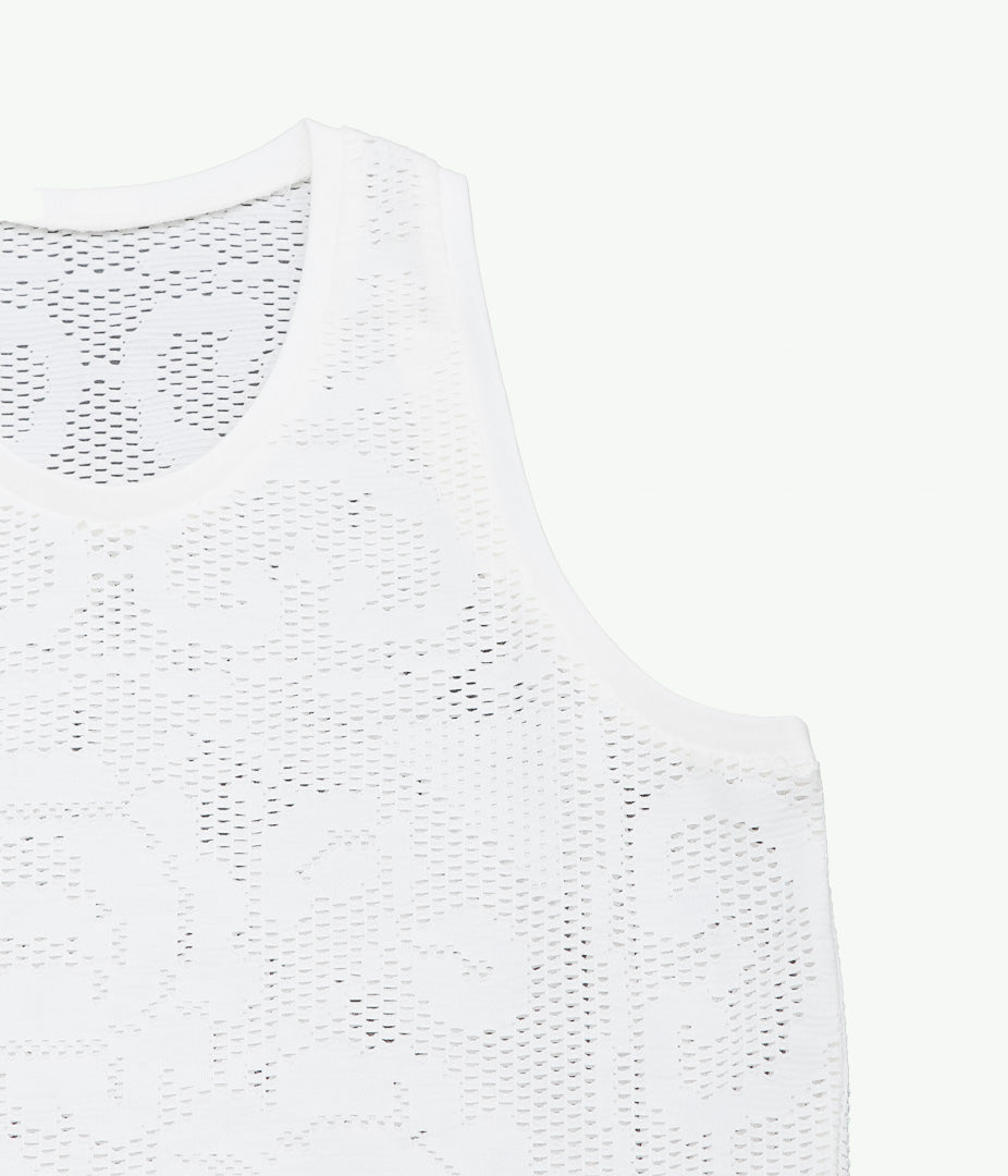 JONNLYNX ''MESH FLOWER TANK'' (WHITE)