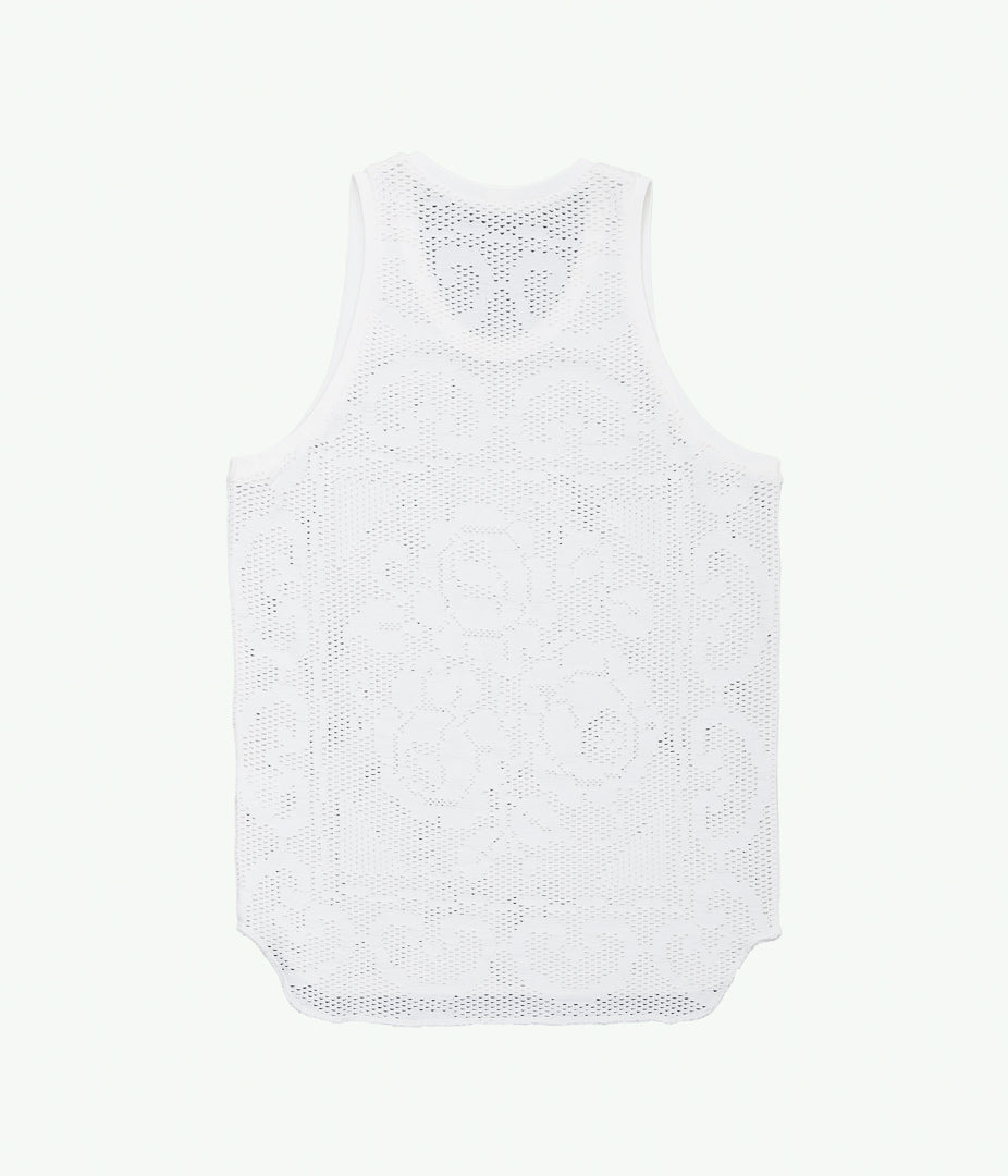JONNLYNX ''MESH FLOWER TANK'' (WHITE)