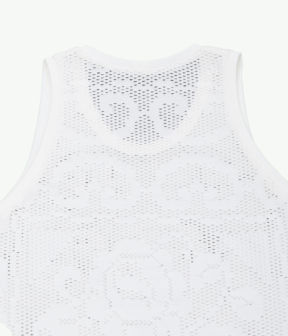 JONNLYNX ''MESH FLOWER TANK'' (WHITE)