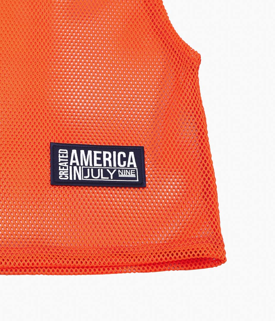 JULY NINE ''BIB MESH VEST MENS'' (ORANGE)
