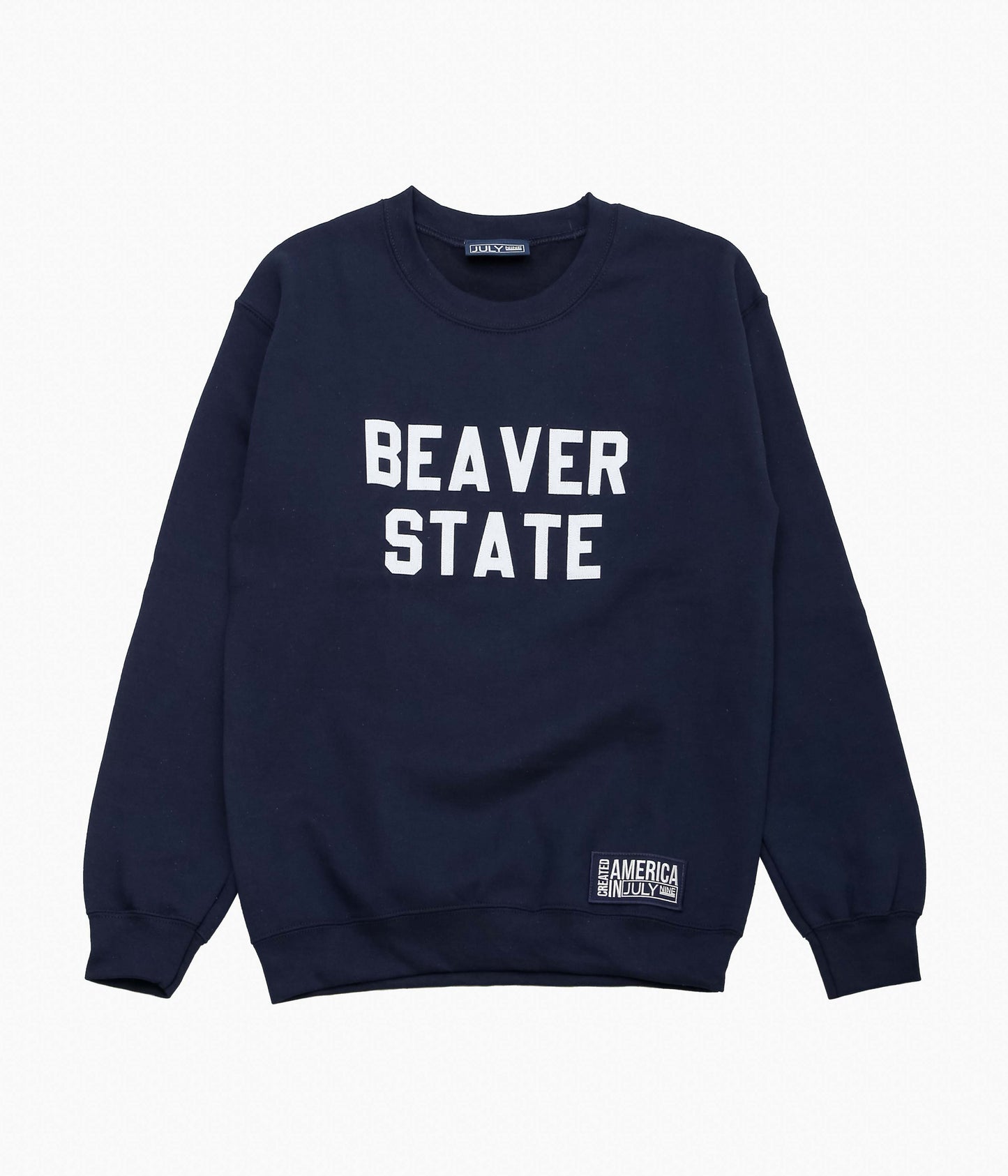 JULY NINE ''LETTERD SWEAT / BEAVER STATE'' (NAVY)