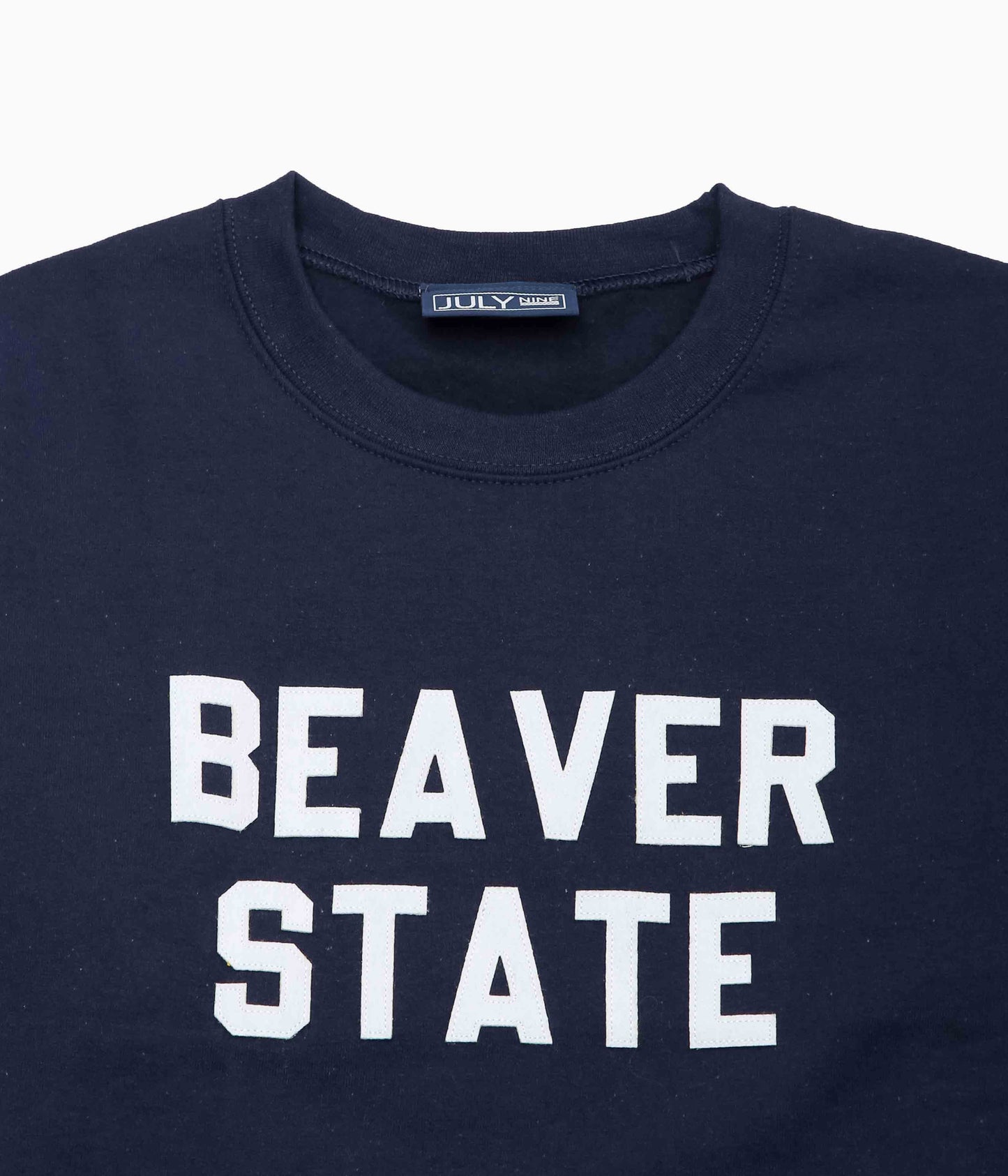JULY NINE ''LETTERD SWEAT / BEAVER STATE'' (NAVY)