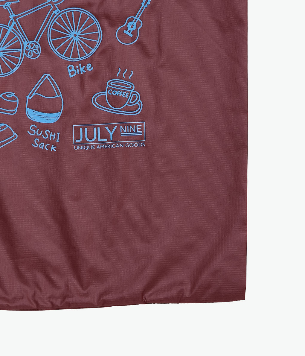 JULY NINE ''SHOPPING BAG OREGON'' (DARK RED)