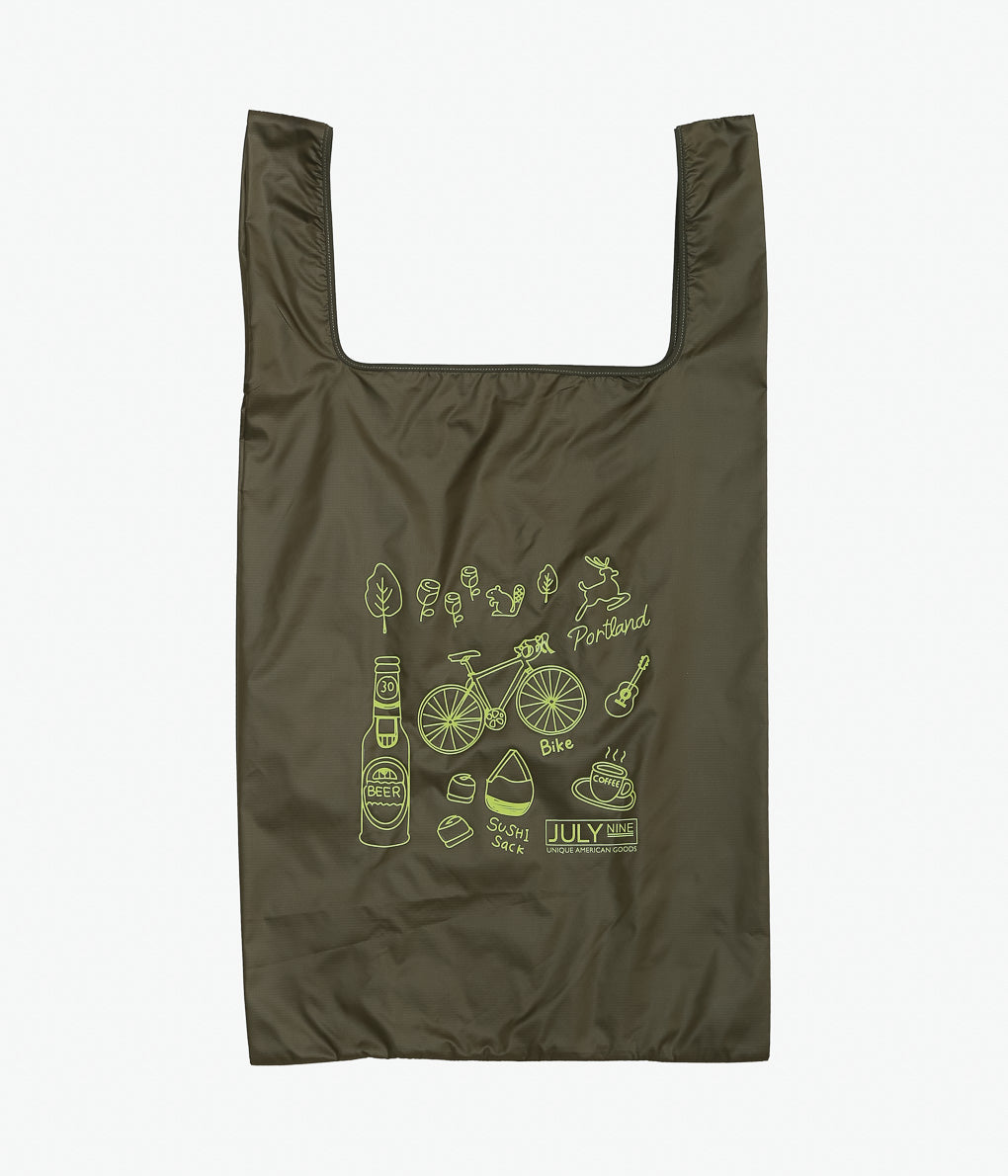 JULY NINE ''SHOPPING BAG OREGON'' (OLIVE)