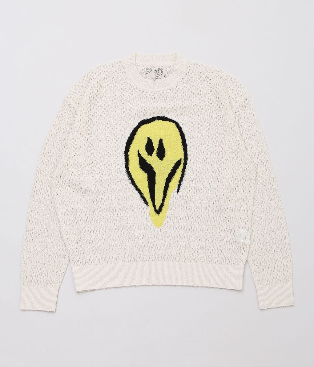 送料無料 お KOTA GUSHIKEN ''MELTED SMILE WITH FRIZBEE'' (WHITE) – THE トップス