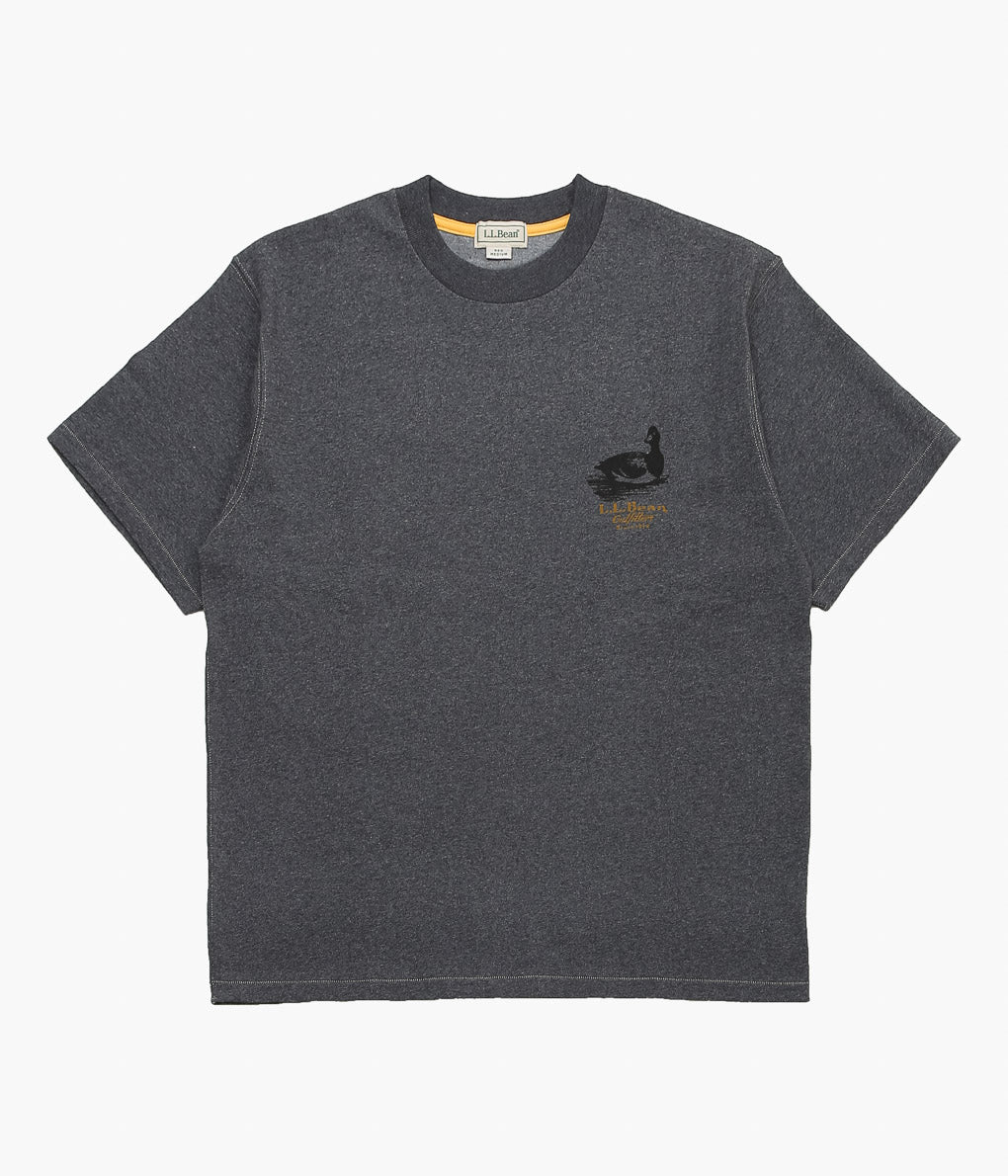 LL BEAN''MORRILL SHORT-SLEEVE ANIMAL TEE'' (MALLARD/CHARCOAL)