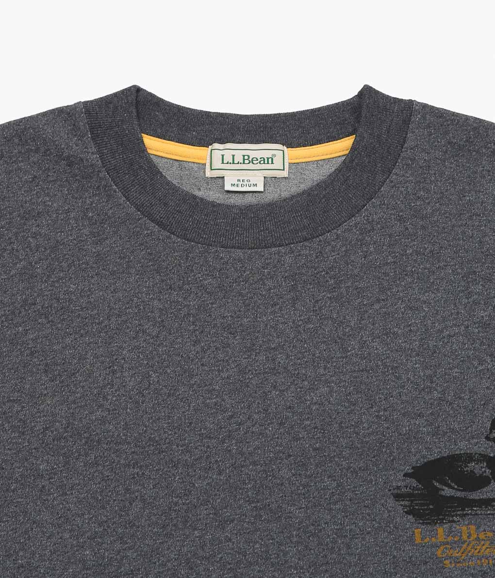 LL BEAN''MORRILL SHORT-SLEEVE ANIMAL TEE'' (MALLARD/CHARCOAL)