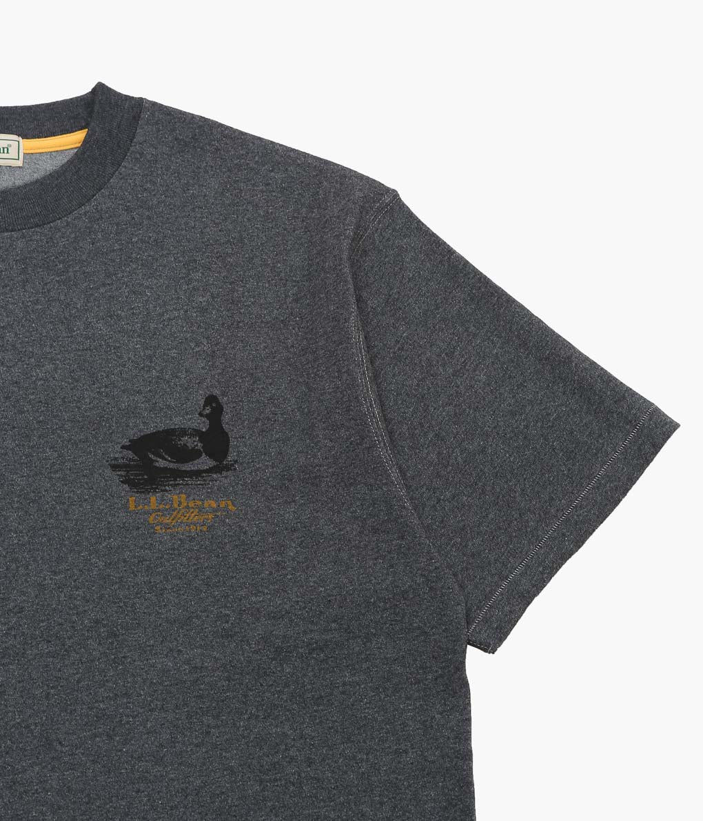LL BEAN''MORRILL SHORT-SLEEVE ANIMAL TEE'' (MALLARD/CHARCOAL)