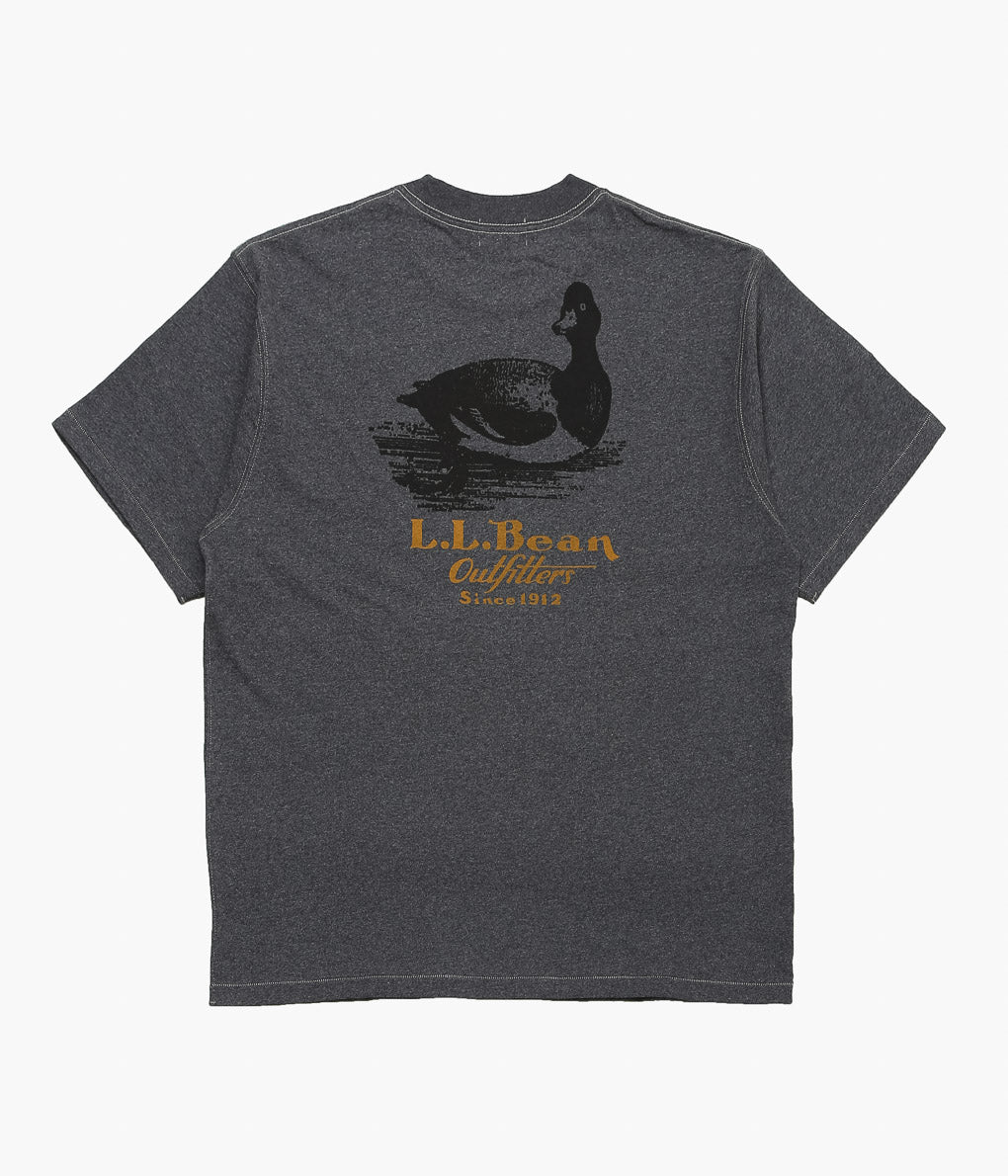 LL BEAN''MORRILL SHORT-SLEEVE ANIMAL TEE'' (MALLARD/CHARCOAL)