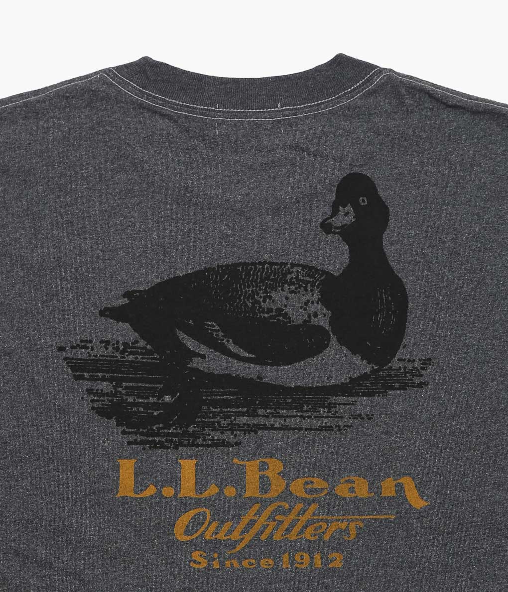 LL BEAN''MORRILL SHORT-SLEEVE ANIMAL TEE'' (MALLARD/CHARCOAL)