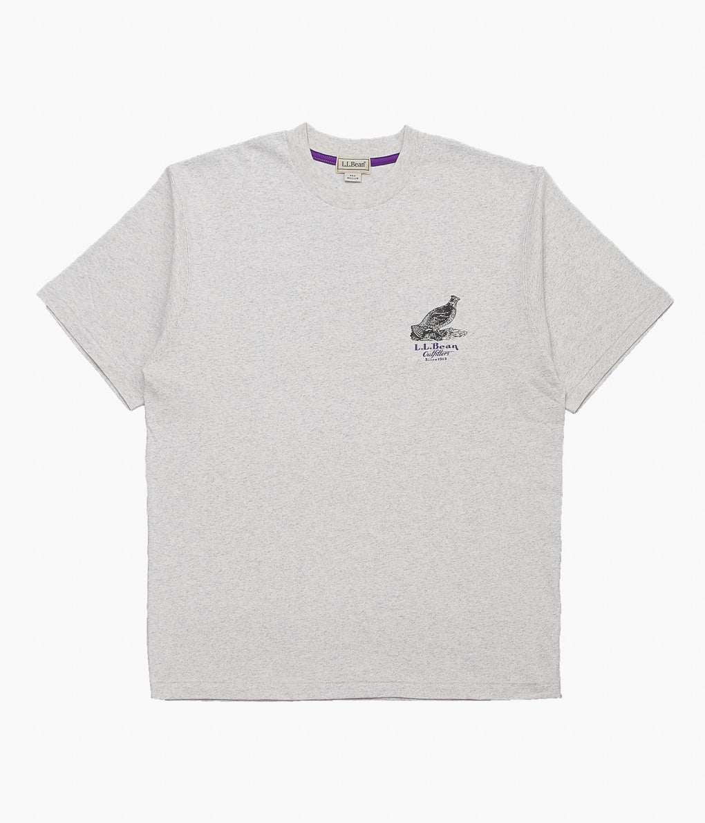L.L. BEAN JAPAN EDITION''MORRILL SHORT-SLEEVE ANIMAL TEE'' (PTARMIGAN/GREY)