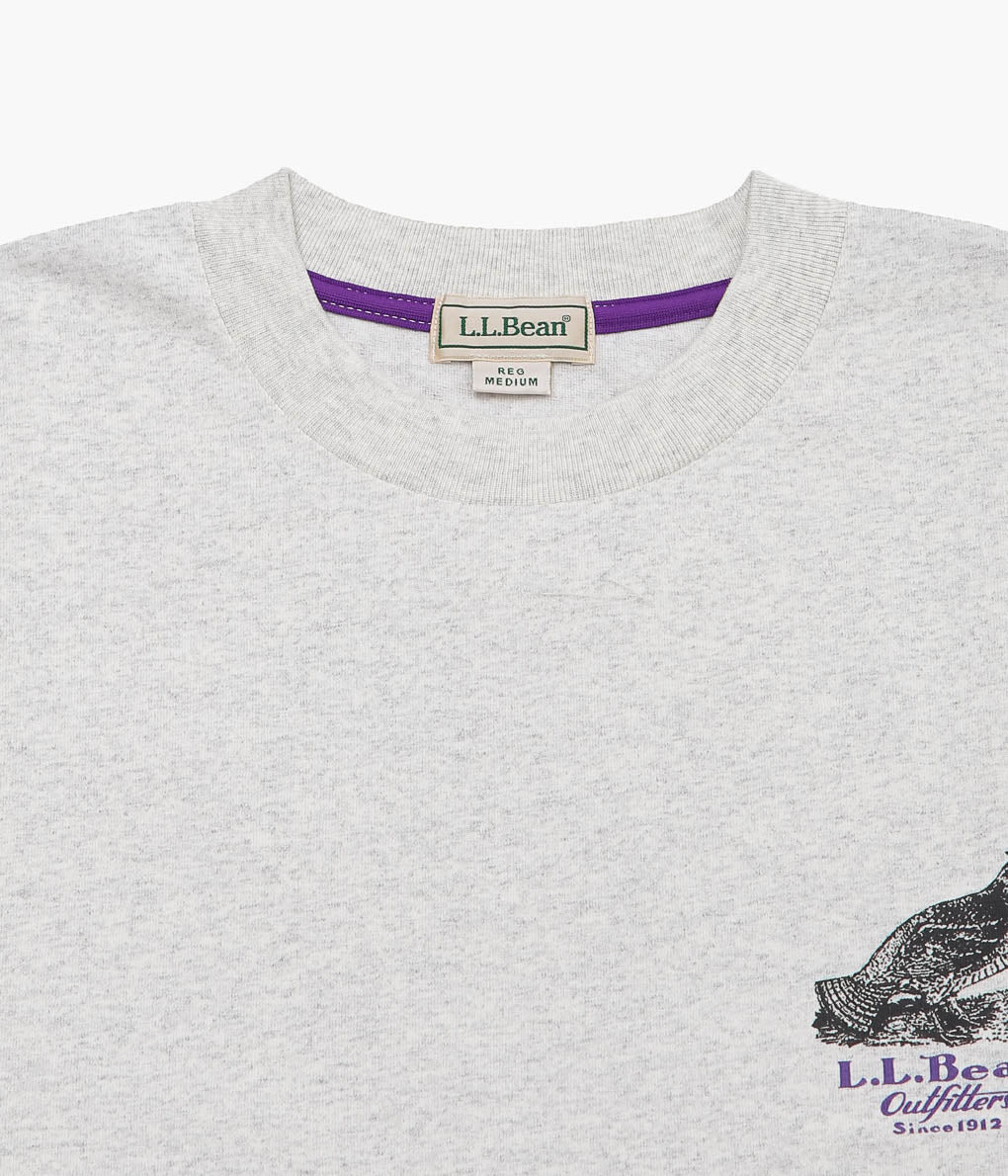 L.L. BEAN JAPAN EDITION''MORRILL SHORT-SLEEVE ANIMAL TEE'' (PTARMIGAN/GREY)