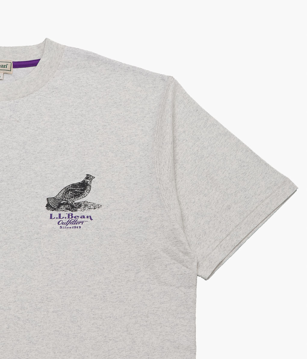 L.L. BEAN JAPAN EDITION''MORRILL SHORT-SLEEVE ANIMAL TEE'' (PTARMIGAN/GREY)