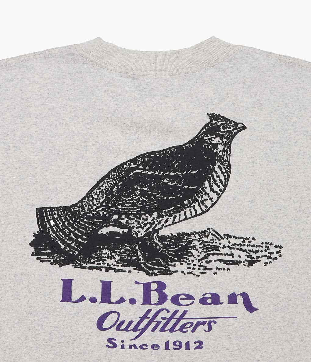 L.L. BEAN JAPAN EDITION''MORRILL SHORT-SLEEVE ANIMAL TEE'' (PTARMIGAN/GREY)