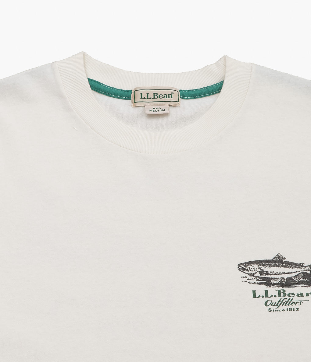 L.L. BEAN JAPAN EDITION ''MORRILL SHORT-SLEEVE ANIMAL TEE'' (TROUT/NATURAL)
