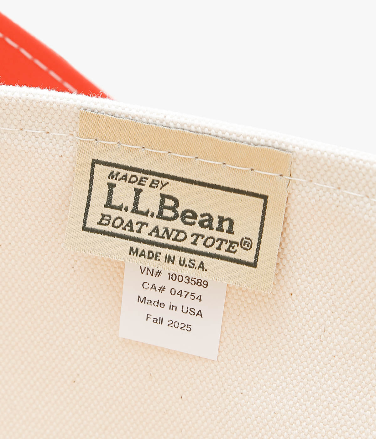 L.L. BEAN ''BOAT&TOTE BAG LARGE'' (ORANGE)
