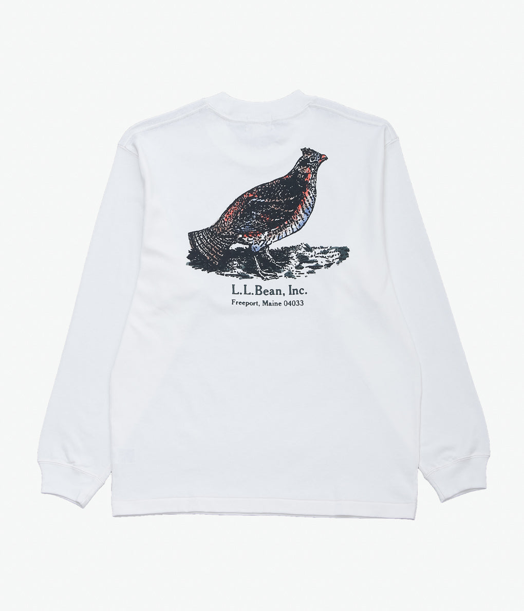 L.L. BEAN(JAPAN EDITION) ''UNION ANIMAL LONG SLEEVE TEE'' (PTARMIGAN/NATURAL)